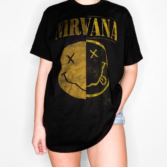 NIRVANA Other - SOLD Distressed Nirvana 'Split Smile' Tee